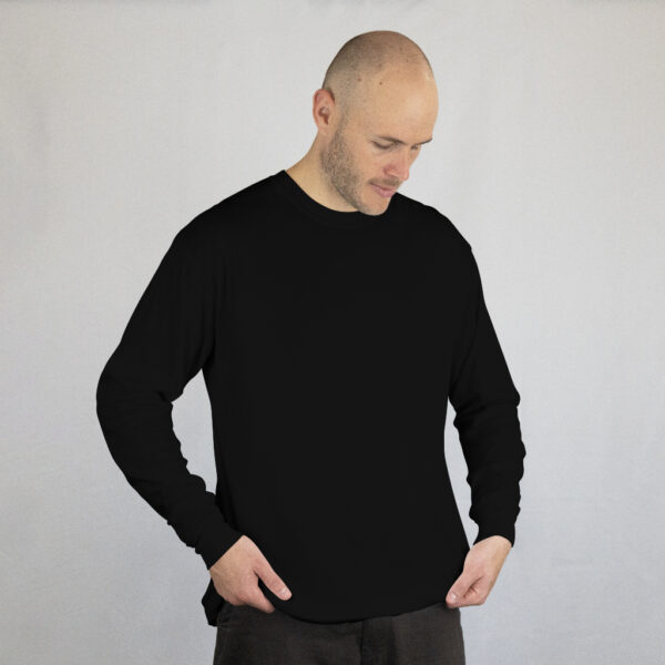 Round Neck Full Sleeve Classic T-shirt Black