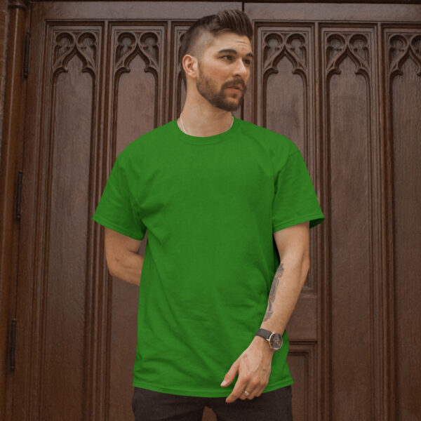 Round Neck Half Sleeve Classic Flag Green