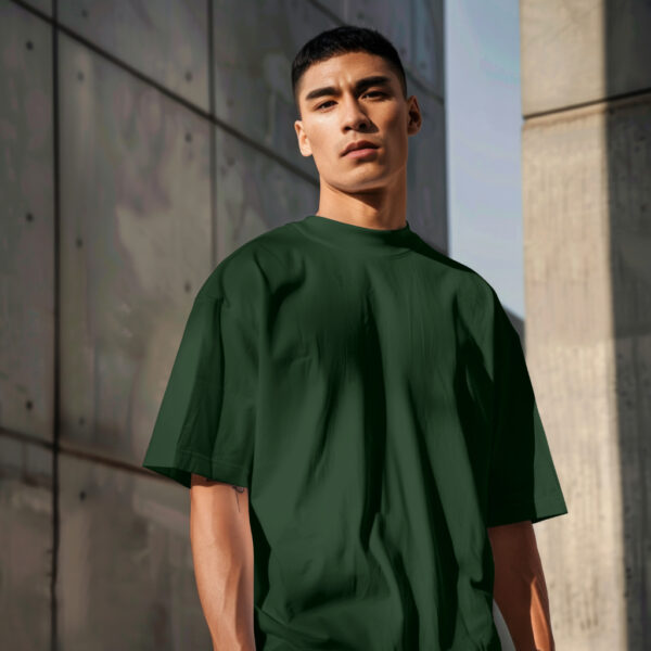 Men's Oversized Classic T-Shirt Bottle Green