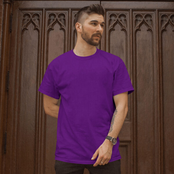 Round Neck Half Sleeve Classic Purple