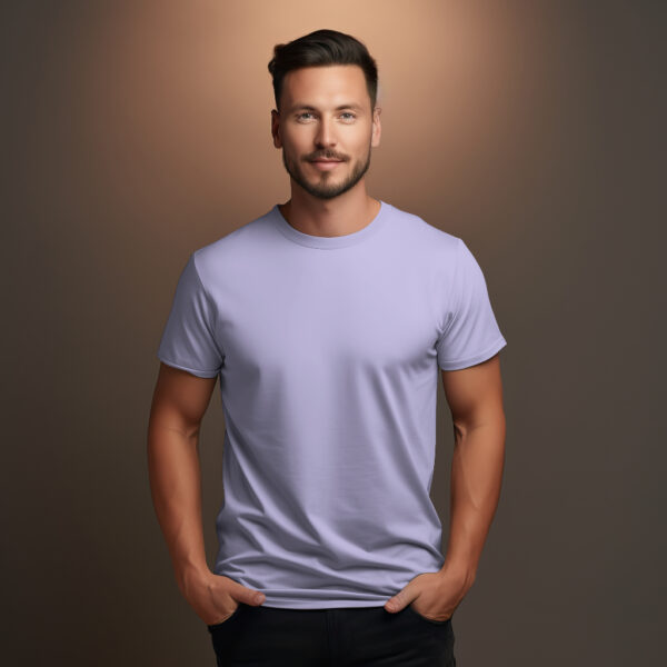 Round Neck Half Sleeve Classic Levender