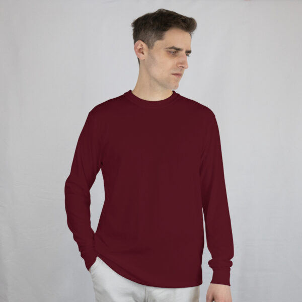 Round Neck Full Sleeve Classic T-shirt Maroon