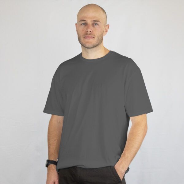 Round Neck Half Sleeve Classic Grey Melange