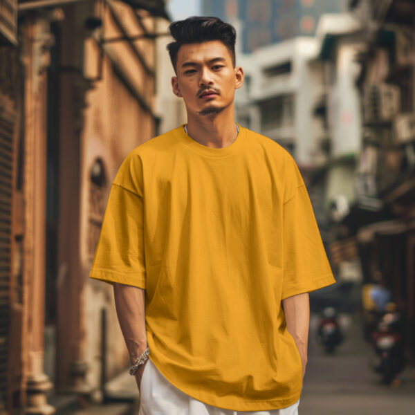 Men's Oversized Classic T-Shirt Mustard Yellow