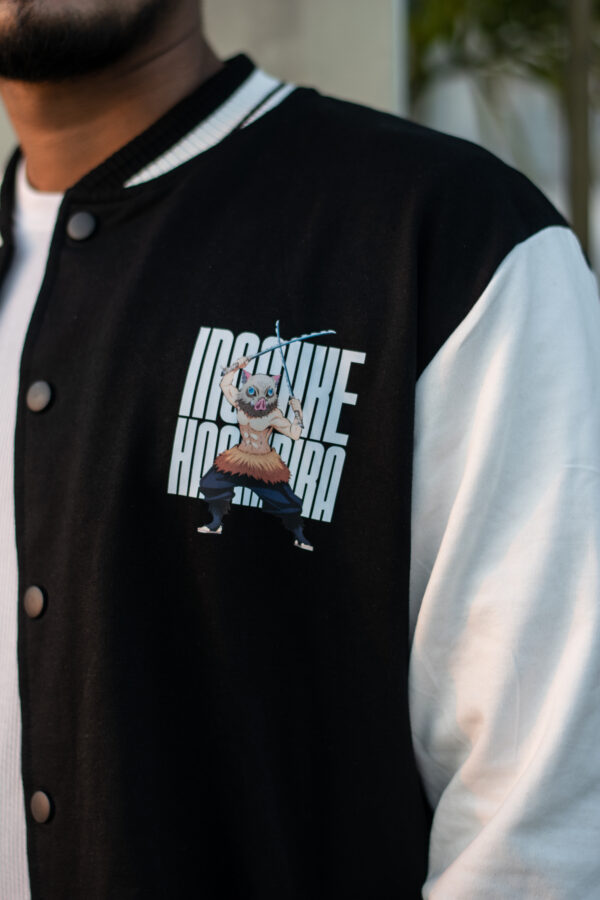 Varsity Jacket Men Black /White - Image 4