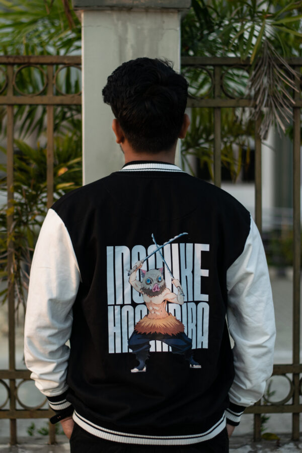 Varsity Jacket Men Black /White - Image 2