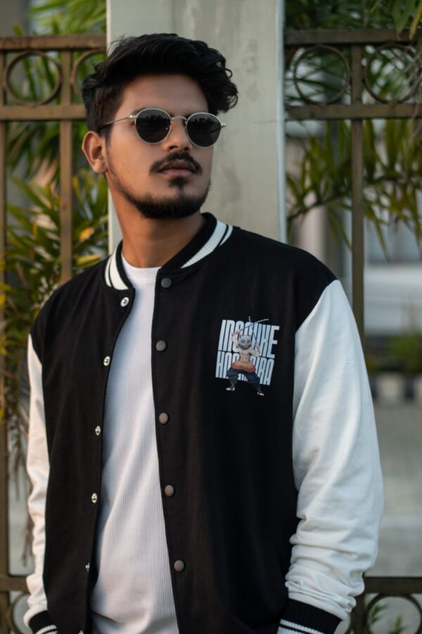 Varsity Jacket Men Black /White