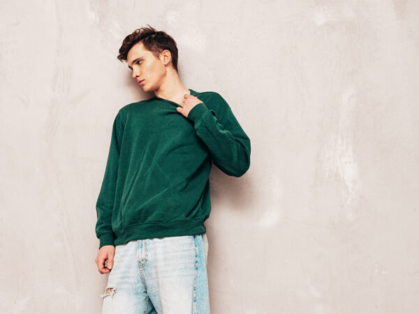 Men's Sweatshirt ( Olive Green )