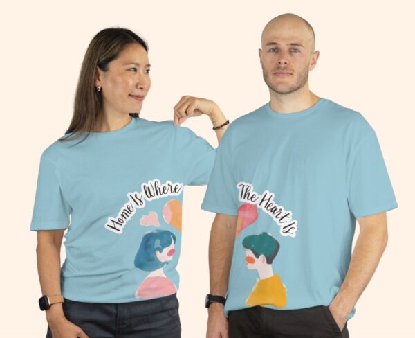 Couple's Round neck Oversized T-shirt ( Sky Blue)