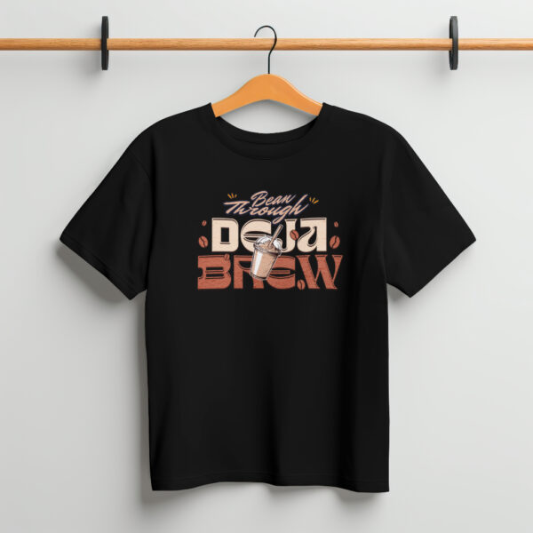 Women's Round Neck Classic T-Shirt Black (Deja Brew) - Image 2